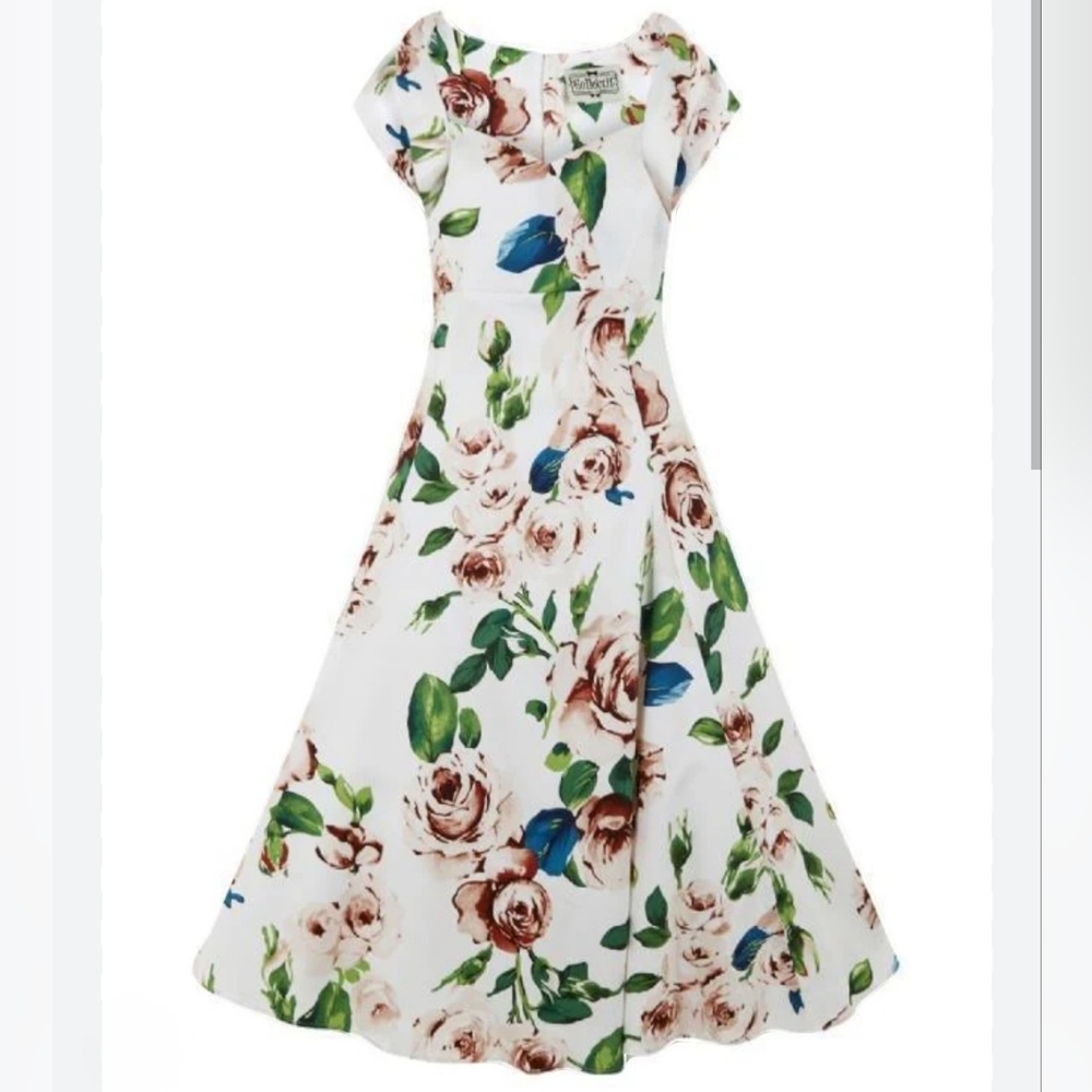 “Collectif Vintage London”  Regina Doll Swing dress, Pinup 1950s UK 14 US 10 L - Picture 2 of 13